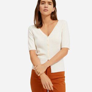 Everlane The Cotton–Merino Short-Sleeve Cardigan Size S